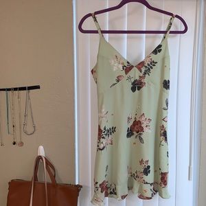 Honey Punch Mint Floral Dress Sz S